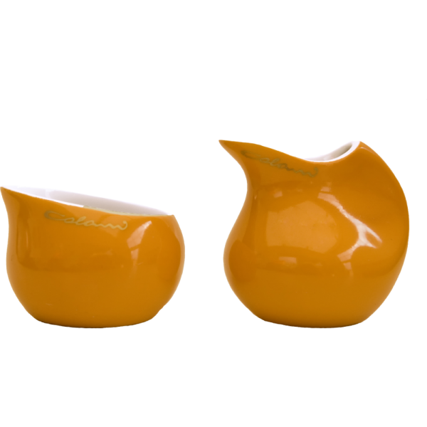 Luigi Colani Porzellan Zuckerschale orange